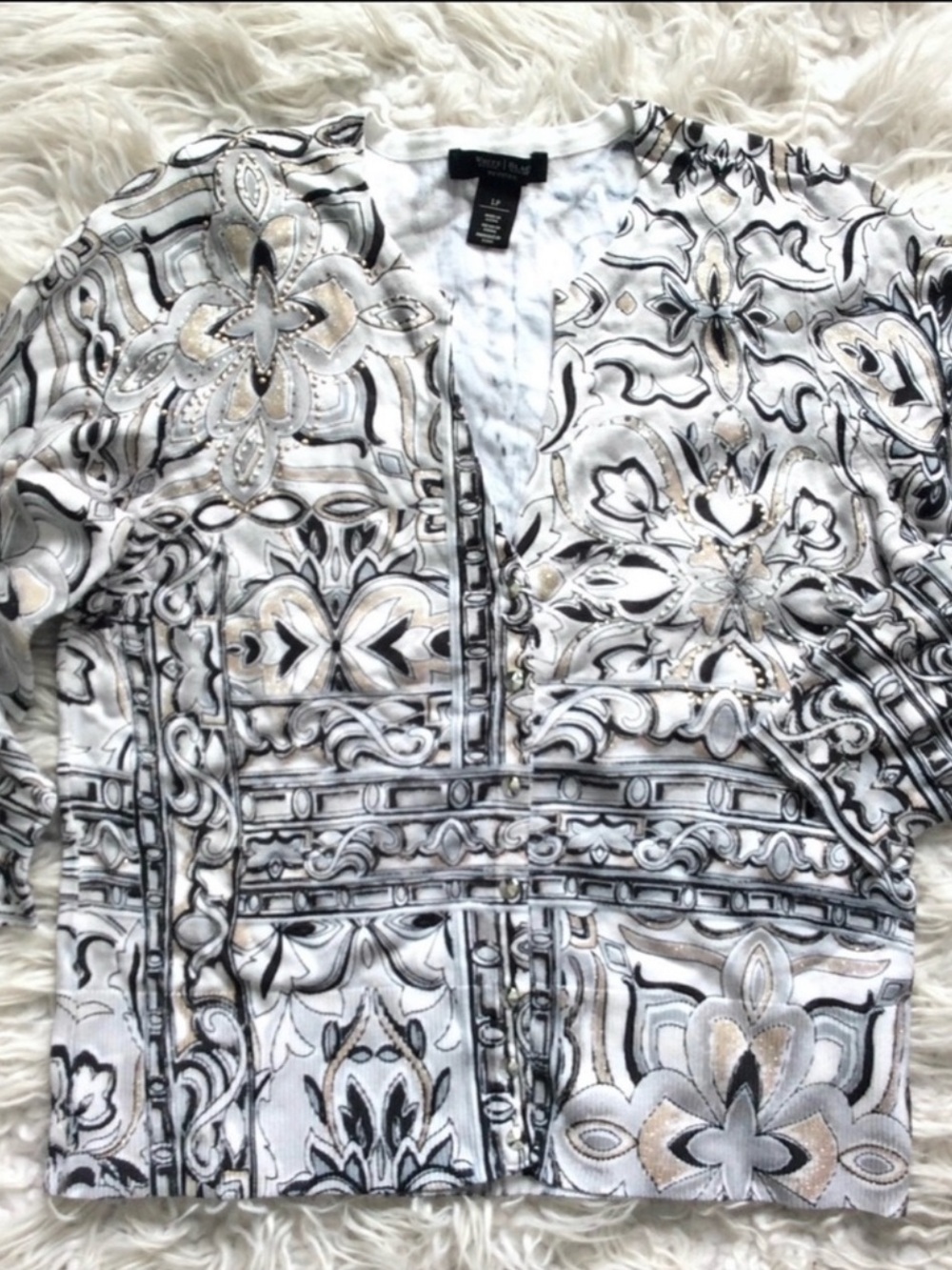 White House Black Market Embellished Cardigan